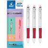 Pilot Acroball - Penna a sfera retrattile, gamma Begreen, 79% riciclata, confezione da 3, pennino medio da 1,0 mm, ideale per scrittura, scuola, casa, revisione, ufficio, colore: rosso