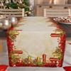 PETTI Artigiani Italiani - Runner da Tavola Natalizio, Runner Natalizio, Runner Cucina 140x40 cm, Runner Natalizo Elegante Candele, 100% Made in Italy