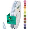 Halbach Seidenbänder Vichy - Nastro a quadretti per confezioni regalo, larghezza 10 mm, colore: Azzurro