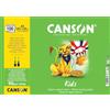 CANSON Kids, carta da disegno bianca, grana leggera, 90 gsm, foglio, A3-29,7 x 42 cm, bianco, 100 fogli