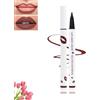 LXCJZY Longwear Liquid Lip Liner, Matte Lip Stain Marker, 2-in-1 Waterproof Lipstick Lip Liner, Waterproof Quick-Drying Long-Lasting Matte Liquid Lipstick. (06, 1 Count (Pack of 1))