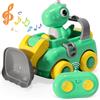 Auauraintt Auto telecomandata dai 3 anni in su, giocattolo escavatore dinosauro, con luci e musica, per auto RC dai 2 3 4 5 6 anni, giocattolo per attività all'aperto, piccoli regali per bambini
