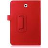 Huanghua Custodia sottile in pelle per Samsung Galaxy Tab S2 9.7 pollici 2015 (SM-T810 T813 T815 T817 T819), supporto multi-angolo custodia a libro per tablet (rosso)