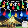 AUAUY Catena Luminosa Esterno, 6M 40 LED Impermeabile Luci per Giardino a Batteria, Stringa Natalizie Decorazione, per Natale Matrimonio Compleanno Festa Fecorazione Interna ed Esterna (Colorate)