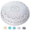 Mandala Life ART Fodera per Cuscino da Pavimento Rotondo Bohémien - 75 cm - 100% Cotone - Custodia Pouf per Pouf per Soggiorno, Camera da Letto, Patio e Altro