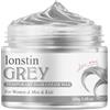 lonstin Colore dei capelli lavabile temporaneo, Colore temporaneo della cera naturale Pomade dei capelli per gli uomini delle donne del partito Cosplay Natale (grigio, grigio)