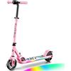 FanttikRide C9 Pro Monopattino Elettrico per Bambini 120-160 cm, Luci Arcobaleno Colorate, 8/13/16 km/h, Autonomia di 8 km, Display LED, Altezza Regolabile, Pieghevole, per Bambini fino a 60 kg, Rosa