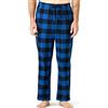 LAPASA Pantaloni Pigiama Micropile e 100% Flanella di Cotone Uomo M39/M128 - Abbigliamento da Notte Pantaloni Tuta Lunghi Casa Relax Elasticizzati Scozzesi Quadri XXL Blu