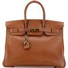 Hermès Pre-Owned - Borsa a mano Birkin Retourne 35 in pelle Courchevel 2000 - Donna - pelle di vitello - Taglia unica - Marrone