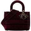 Christian Dior Pre-Owned - Borsa a tracolla Cannage Lady D-Lite media in velluto 2020 - Donna - velluto - Taglia unica - Rosso