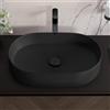 neoro n40 lavabo da appoggio La: 60 A: 12 P: 38 cm, con superficie facile da pulire, BN0928BM, n40 nero opaco [Lavabi > Lavabi da Appoggio]