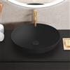 evineo ineo6 lavabo da appoggio La: 52 A: 13 P: 39,5 cm, con superficie facile da pulire, BE0932BM, ineo6 nero opaco [Lavabi > Lavabi da Appoggio]