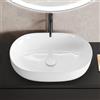 evineo ineo3 lavabo da appoggio La: 60 A: 13,5 P: 41,5 cm, con superficie facile da pulire, BE0929WH, ineo3 bianco [Lavabi > Lavabi da Appoggio]