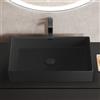 evineo ineo7 lavabo da appoggio La: 60,5 A: 11 P: 37 cm, con superficie facile da pulire, BE0937BM, ineo7 nero opaco [Lavabi > Lavabi da Appoggio]