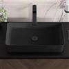 neoro n40 lavabo da appoggio La: 61 A: 11,5 P: 35 cm, con superficie facile da pulire, BN0938BM, n40 nero opaco [Lavabi > Lavabi da Appoggio]