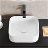 evineo ineo7 lavabo da appoggio La: 37,5 A: 11 P: 37,5 cm, con superficie facile da pulire, BE0940WH, ineo7 bianco [Lavabi > Lavabi da Appoggio]