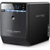 FANTEC QB-35US3R Box Case Esterno per 4x Hard Disk SATA I/II/III da 9,89cm (3,5), USB 3.0 SUPERSPEED, eSATA, RAID (modalità 0/1/3/5/10/BIG), Ventola da 80 mm con Sensore Termico, XP/Vista/7/8/8.1/10, Mac OS, Linux, Nero