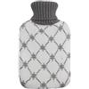Brightium Borsa dell'acqua calda Mimo da 1,7 l, con fodera in blu e grigio. Dimensioni: 20 x 32 x 4 cm. Flessibile e delicato sulla pelle, ideale per riscaldare in inverno e alleviare i dolori.