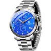 SAPPHERO Orologio da uomo 50M impermeabile acciaio inossidabile