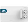 Cecotec Forno a Microonde 20L Proclean 3020 Flatbed. 700W, Design Compatto, Interno Ceramico, Modalità Scongelamento, Timer 30 Min, Tecnologia 3Dwave, Dettagli Metalizzati