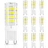 DiCUNO G9 LED Lampadine del 3W (Equivalente a 40W Lampada Alogena), 380LM, Bianco freddo 6000K, AC100-240V, Non-dimmerabile, Risparmio energetico, Base in ceramica, G9 standard, Confezione da 10