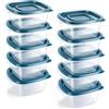 EFISH set da 10 in scatola di plastica rettangolare con coperchio. Scatola per alimenti, set di contenitori, contenitore per alimenti, contenitore per alimenti in plastica,300ml