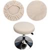 HuaLiSiJi Copri Sgabello Rotondo Fodera Sgabello, Fodera Sgabello Rotondo Lavabile Facile da Pulire Morbido e Resistente, per Sgabello da Bar Sedia da 30-40 cm (1 Pezzi Bianco)