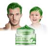 lonstin Colore dei capelli lavabile temporaneo, Colore temporaneo della cera naturale Pomade dei capelli per gli uomini delle donne del partito Cosplay Natale (verde intenso, verde intenso)