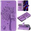 Hancda Custodia per Xiaomi Redmi Note 12 5G / Xiaomi Poco X5 5G Cover Custodia Portafoglio in Pelle con Porta Carte Disegni Flip Case Magnetica Libro Sottile Cuoio Caso Antiurto Custodia Cover,Viola