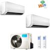 CLIMATIZZATORE DUAL 9+12 MIDEA XTREME WI FI INCLUSO + SMART VOICE CONTROL R-32 DC INVERTER POMPA CALORE A++A+ UNITA' ESTERNA M2OE-18HFN8
