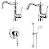 Bugnatese Oxford miscelatore lavabo, bidet, doccia incasso e saliscendi completo