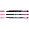 BIC - Set di 3 pennarellini Fineliner Intensity, punta racchiusa da metallo, fine: 0,4 mm, colore: rosa