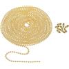 PATIKIL 120 Sfera Catene 2.4mm Sfera Catena Perlina con 18pz Abbinato Connettore Chiusura per Collana Appeso Etichetta Anelli Fai da Te Artigianato Oro Tono
