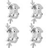 HEYOUTH Truss O Clamp, morsetti per traverse, ganci per gancio Truss, confezione da 4 pezzi, 40-52 mm, doppio tubo girevole, carico fino a 200 kg, ganci per luci mobili e fari
