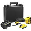 Stanley - FatMax Stanley FATMAX - Utensile multifunzione rotante senza fili, 18 V, ioni di litio 8000-18000 osc/min con 1 valigetta 2 batterie 2 Ah 1 caricatore gamma FATMAX V20 SFMCE500D2K-QW