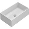 LAVABO DA APPOGGIO GLOBO FORTY3 FO062 60X37 CM IN CERAMICA BIANCO LUCIDO