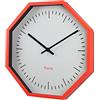 FISURA - Orologio da parete originale ottagonale originale. Orologio da cucina moderno. Orologio da parete al neon. 30 centimetri di diametro. ABS e vetro. 1 batteria AA.
