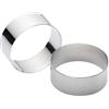KitchenCraft Kitchen Craft - Anello Rotondo per Torte, Acciaio Inox, Altezza 9 cm, 2 Pezzi
