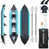 Kayak AQUADESIGN Koloa 400 - kayak gonfiabile 3 posti - opzione: 2 pagaie per kayak