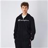 Champion Felpa con Cappuccio e Zip Black