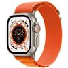 Apple Watch Ultra (2022) | 49 mm | GPS + Cellular | argento | Alpine Loop arancione Medium
