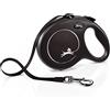 flexi Cinturino New Classic L 8 m nero per cani fino a 50 kg