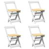 vidaXL Sedie da Pranzo Pieghevoli 4 pz Corona Bianche in Legno di Pino, sedia, sedia da soggiorno, sedia in legno, sedia da cucina, sedia da salotto