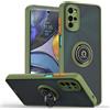 ILING Cover per Motorola Moto G22/Moto E32/Moto E32S, [Protezione Anticaduta di Grado Militare] Traslucida Matte Sensazione di Tocco Ultra Sottile Antiurto Custodia con Anello Supporto (Army Green)