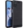 FORCELL CUSTODIA B-CASE TPU SILICONE COVER CASE PER MOTOROLA MOTO E22 - E22I CARBON METAL BLACK