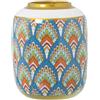 Alexandra House Living Vaso Bianco Oro Ceramica 18 x 18 x 22 cm