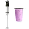 JAP Forceblend F1 Frullatore a Immersione - tritatutto da cucina elettrico - sbattitore elettrico - minipimer immersione - 1200W - XL Frullatore Extra Lungo + Contenitore di Cibo