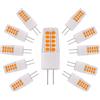 veeu ZHIYUE Lampadine LED G4 3W AC 220-240V Bianco caldo 3000k 300LM Non Dimmerabili Sostituisci Lampadina Alogena G4 30W,Bi-Pin G4 Base Tipo JC Lampadari Soggiorno, Lampade Da Parete (10 Pezzi)