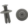 A ABSOPRO Pressione Rivetto Fissaggio Fissaggio Paraurti Clip 8mm Plastica Grigio Set 40