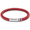TOMMY HILFIGER Bracciale in pelle bianca interwoven braid family